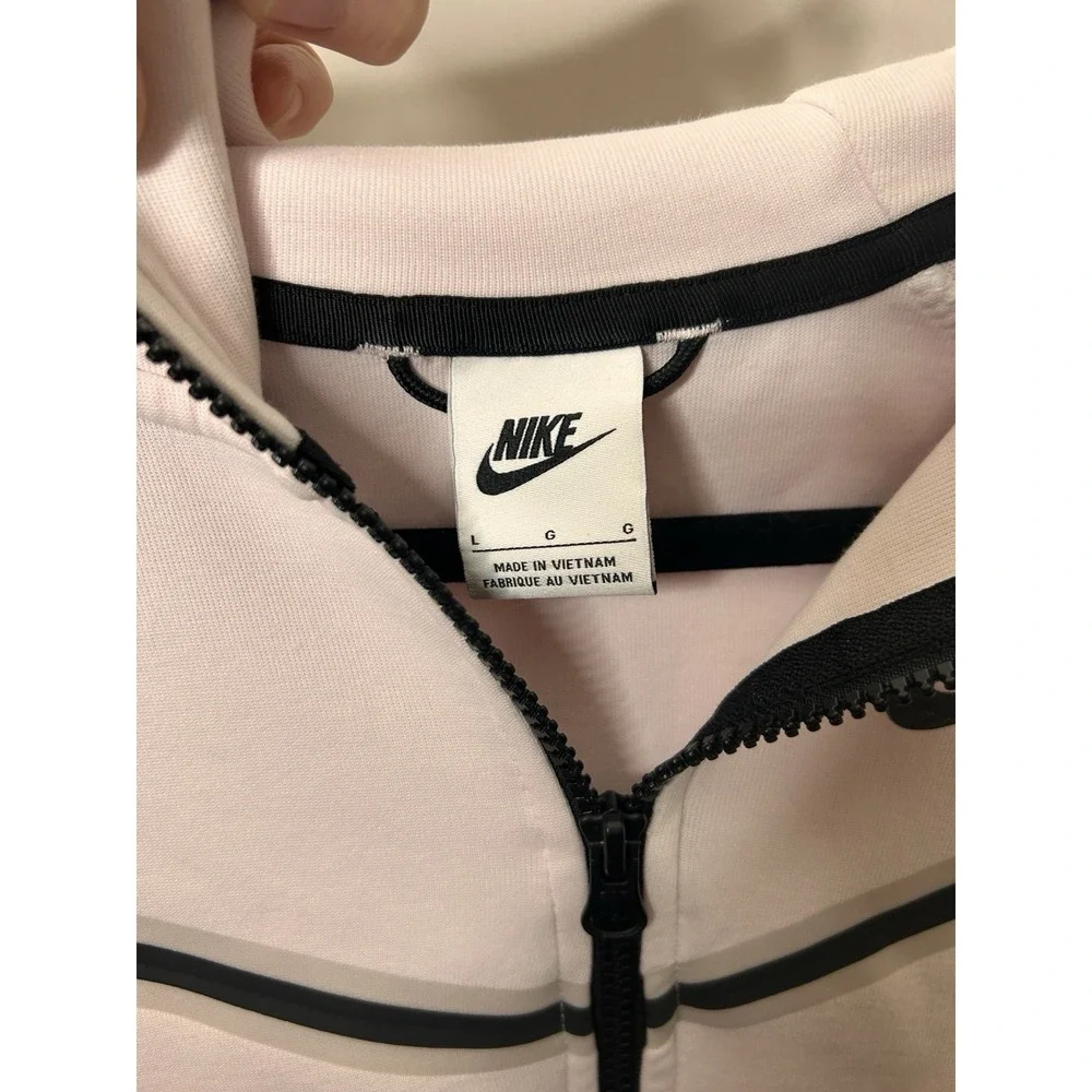 Nike Tech Fleece Hoodie Girls Pink Full Zip Pocket Jacket Youth Size Large